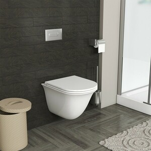 Комплект унитаза Grossman GR-4412 Grohe Rapid SL микролифт, белый, клавиша хром