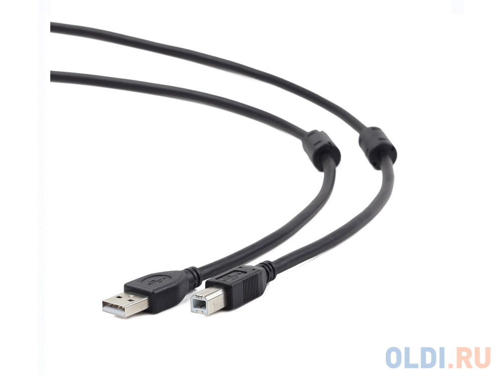 Кабель USB 2.0 AM-BM 4.5м Gembird экран 2 ферритовых кольца черный CCF2-USB2-AMBM-15