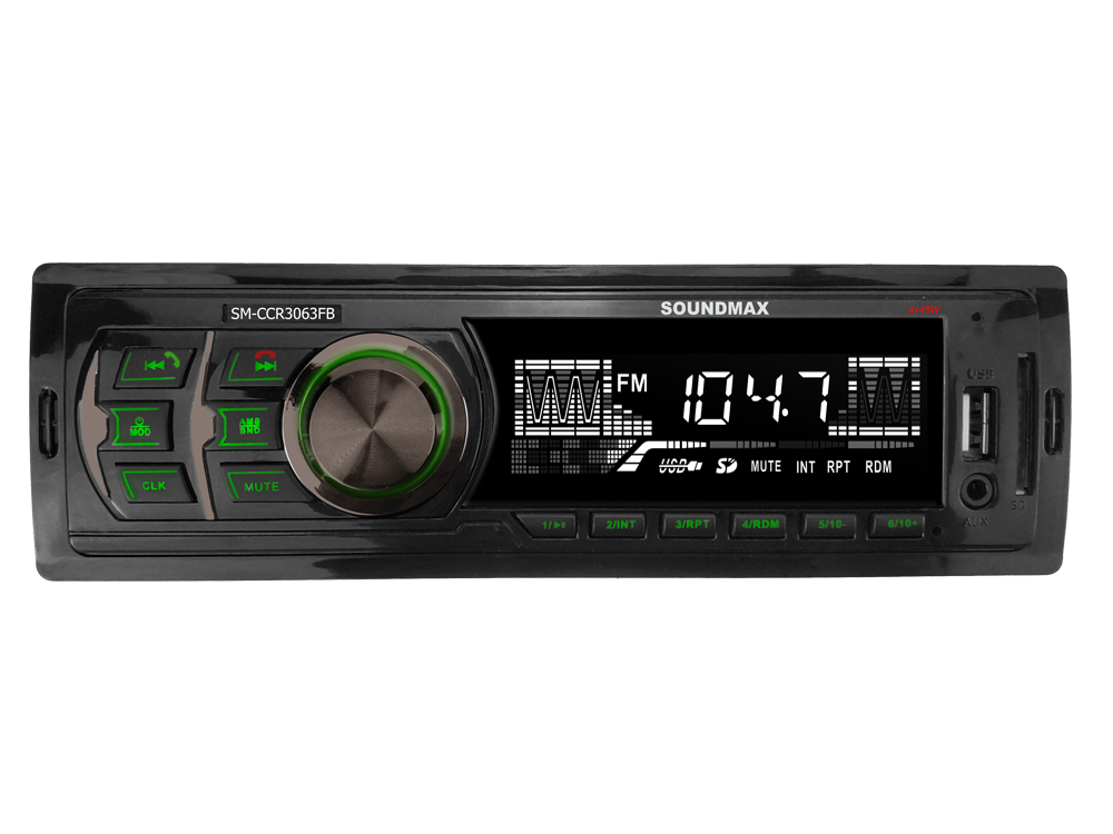 Автомагнитола SoundMAX SM-CCR3063FB, 1 DIN, 4x45 Вт, USB