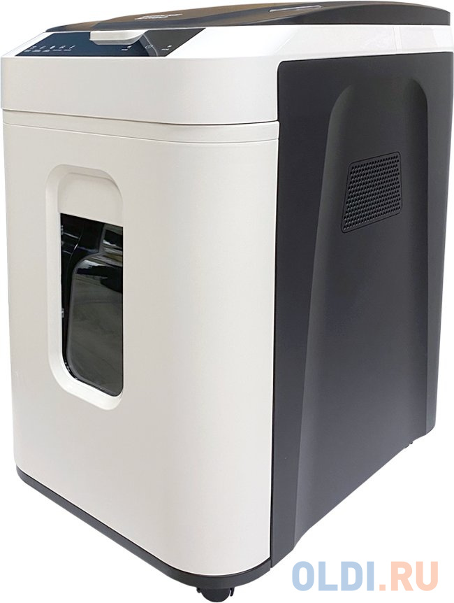 Шредер Office Kit SA180 1,9x12 белый/черный с автоподачей (секр.P-5) фрагменты 14лист. 35лтр. скрепки скобы пл.карты