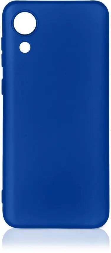 Чехол-накладка DF sOriginal 33 для смартфона Samsung Galaxy A03 Core, силикон, микрофибра, синий (DF sOriginal-33)
