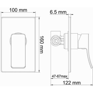 Смеситель для душа Wasserkraft Aller хром (10651)