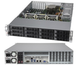 Серверная платформа SuperMicro 2014S-TR, 1xSocket SP3, 8xDDR4, 12x3.5 HDD HS, 2xM.2-PCI-E, 2GLAN, IPMI, Redundant 2x920Вт, 2U (AS-2014S-TR)