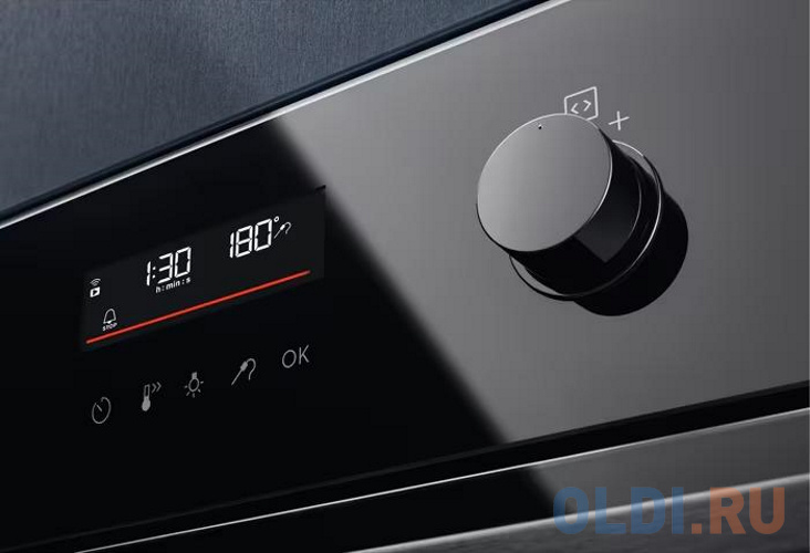 Встраиваемые электрические духовки ELECTROLUX/ Электрический духовой шкаф с конвекцией, приготовление на пару, объем 72 л, утапливаемые переключатели,