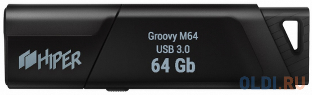 Флэш-драйв 64GB USB 3.0, Groovy M,пластик, цвет черный, защита от записи, Hiper