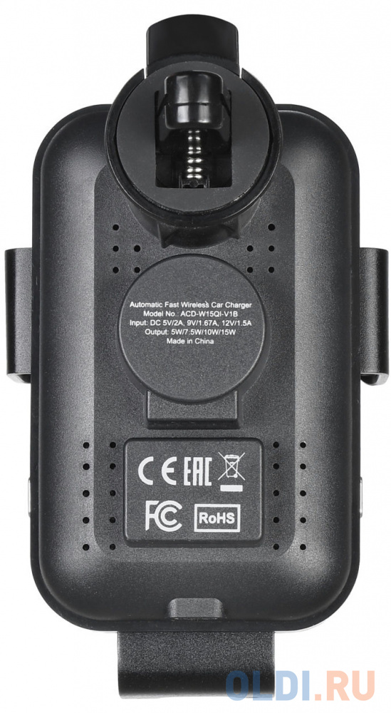 Беспроводное зарядное устройство ACD ACD-W15QI-V1B 2А черный