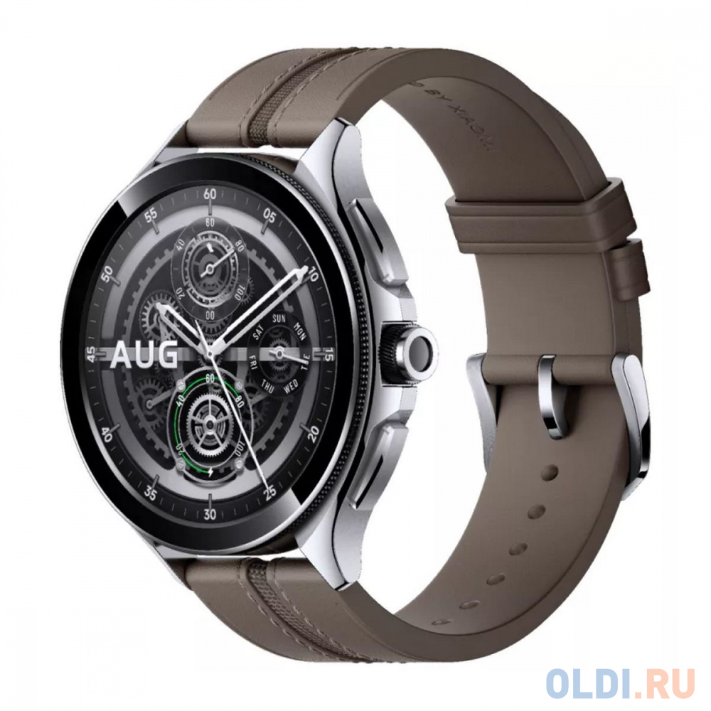 Смарт-часы Xiaomi Watch 2 Pro - Bluetooth® Silver Case with Brown Leather Strap M2234W1 (BHR7216GL) в Москвe