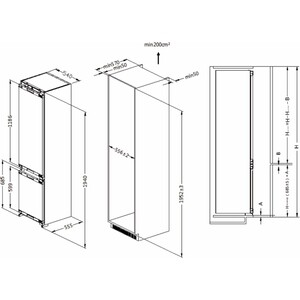 Встраиваемый холодильник Haier HRF305NFRU