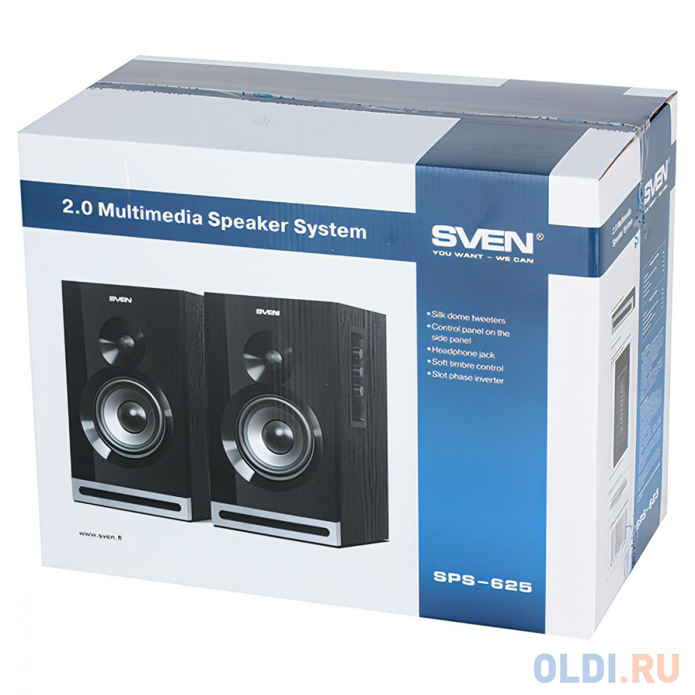 Колонки Sven SPS-625 2х20 Вт черный в Москвe