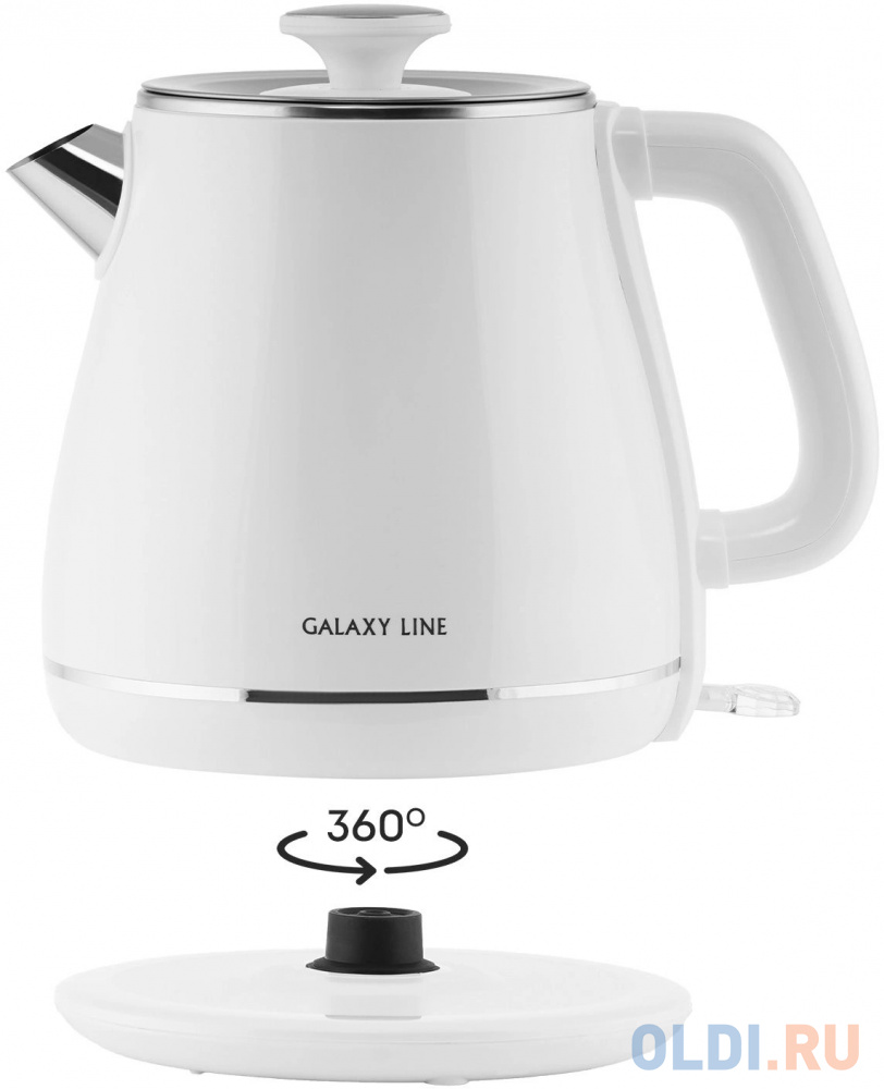 Чайник электрический Galaxy Line GL 0331 1.8л. 2200Вт белый корпус: пластик (ГЛ0331ЛБЕЛ)