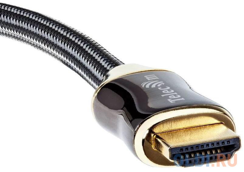 Кабель HDMI 19M/M,ver. 2.1, 8K@60 Hz 3m метал разъемы, нейлоновая оплетка Telecom <TCG300-3M>