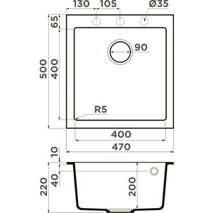 Кухонная мойка Omoikiri Bosen 47A-WH белый (4993817) в Москвe