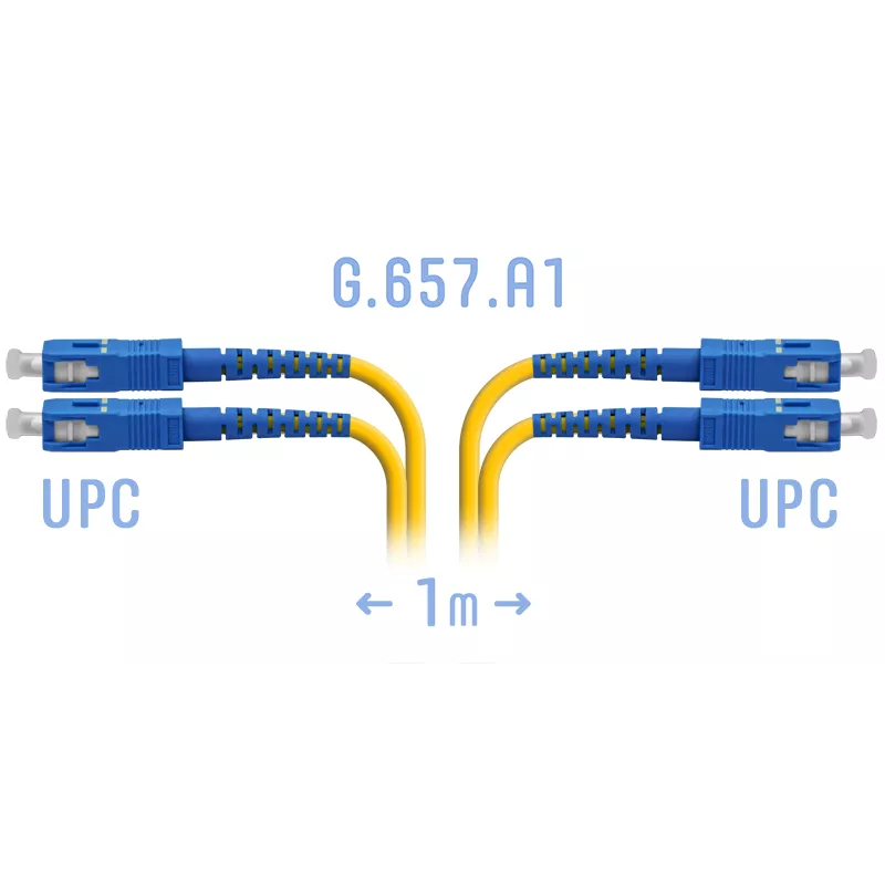 Патч-корд оптический SNR, SC/UPC-SC/UPC, одномодовый, G.657.A1, двойной, 1м, желтый (SNR-PC-SC/UPC-DPX-A-1m)