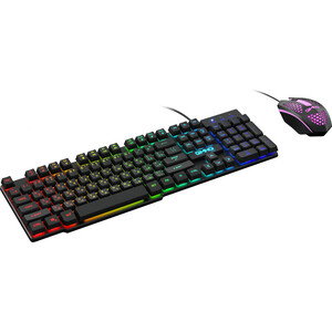 Клавиатура + мышь Oklick GMNG 400GMK клав:черный мышь:черный USB LED (1546779)