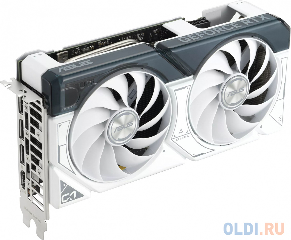 Видеокарта Asus PCI-E 4.0 DUAL-RTX4060TI-O8G-WHITE NVIDIA GeForce RTX 4060TI 8192Mb 128 GDDR6 2565/18000 HDMIx1 DPx3 HDCP Ret в Москвe