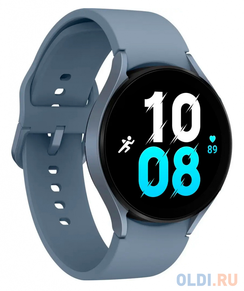 Смарт-часы Samsung Galaxy Watch 5 44мм 1.4" AMOLED корп.синий рем.синий (SM-R910NZSAMEA)