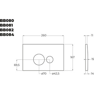 Инсталляция для унитаза BelBagno BB026 с белой глянцевой клавишей (BB026/BB082BL) в Москвe