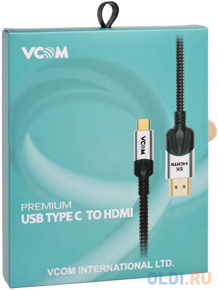 Кабель-адаптер USB 3.1 Type-Cm --> HDMI A(m) 8K@30Hz, 1.8m ,Alumi Shell,VCOM <CU423MCV-1.8M>