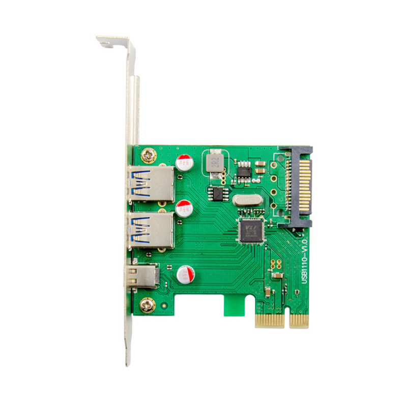 Контроллер Gembird PCI-e 2xUSB-A + xType-C SPCR-03