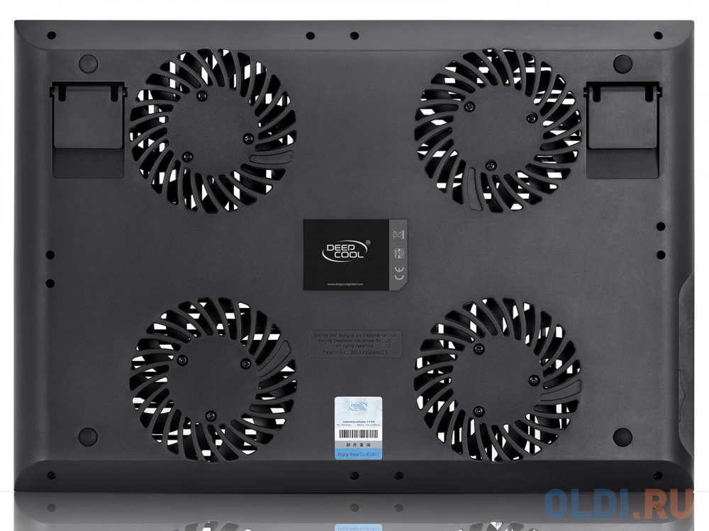 Подставка для ноутбука 17" Deepcool MULTI CORE X8 381x268x29mm 2xUSB 1290g Fan-control 23dB черный DP-N422-X8BK