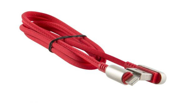 Дата-Кабель Red Line Loop USB - Lightning, красный УТ000016350