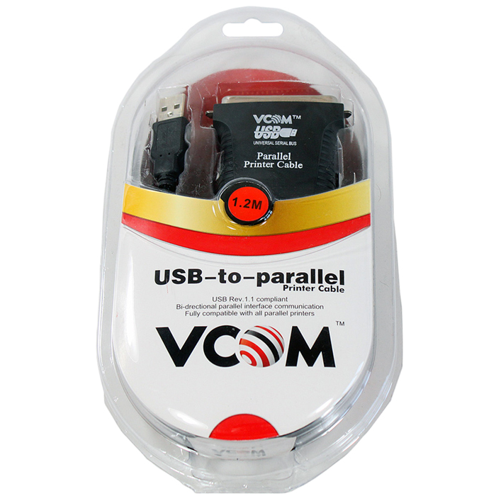 Кабель-адаптер USB - LPT VCOM VUS7052 LPT (36-pin Centronics)