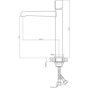 Смеситель для раковины Agger Slim высокий (A2212100)