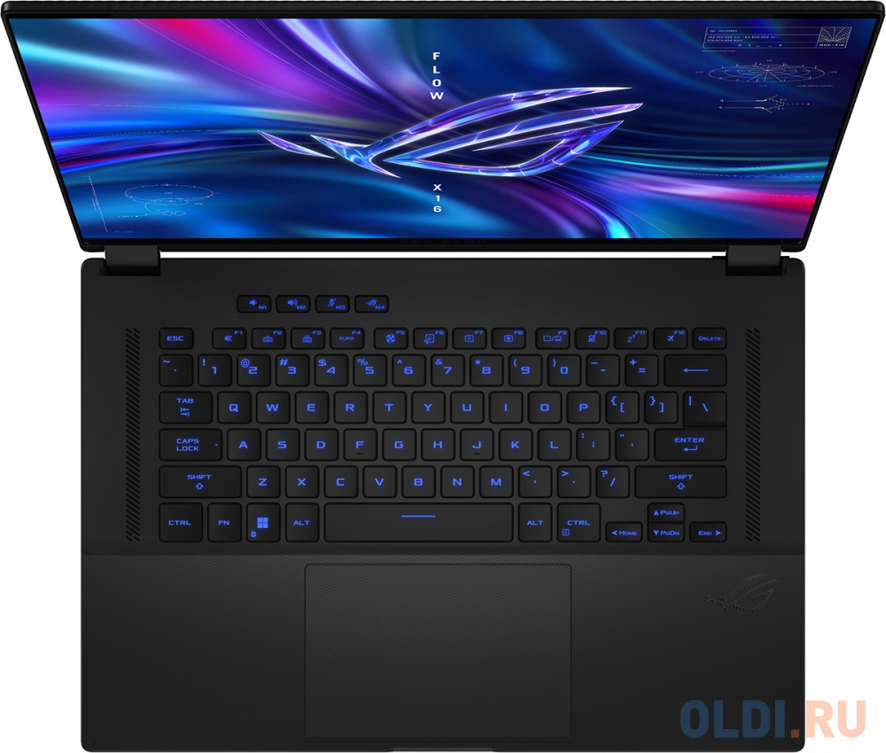 Ноутбук Asus ROG Flow GV601VV-NF045 Core i9 13900H 16Gb SSD1Tb NVIDIA GeForce RTX4060 8Gb 16" IPS Touch WQXGA (2560x1600) Free DOS black WiFi BT