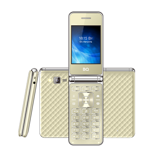 Мобильный телефон BQ 2840 Fantasy, 2.8" 32x240 TN, 32Mb RAM, 32Mb, 1xCam, 2-Sim, 800 мА·ч, micro-USB, золотистый (4630055247387)