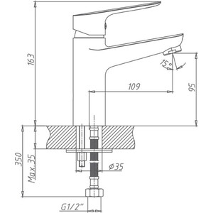 Смеситель для раковины Haiba HB506 хром (HB10506) в Москвe