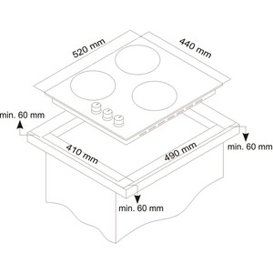 Газовая варочная панель Simfer H45N30W416