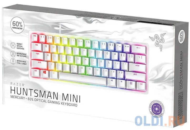 Клавиатура Razer Huntsman Mini - Mercury Ed. White USB в Москвe