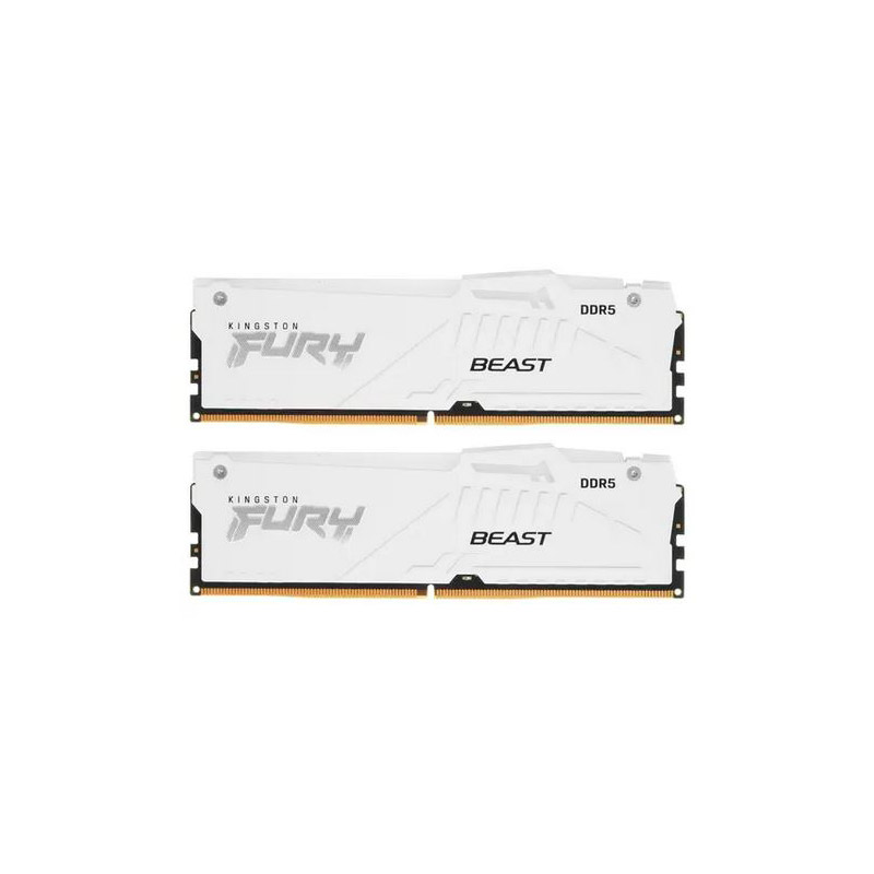 Модуль памяти Kingston Fury Beast White EXPO RGB DDR5 DIMM 6000MHz PC-48000 CL36 - 32Gb (2х16Gb) KF560C36BWEAK2-32