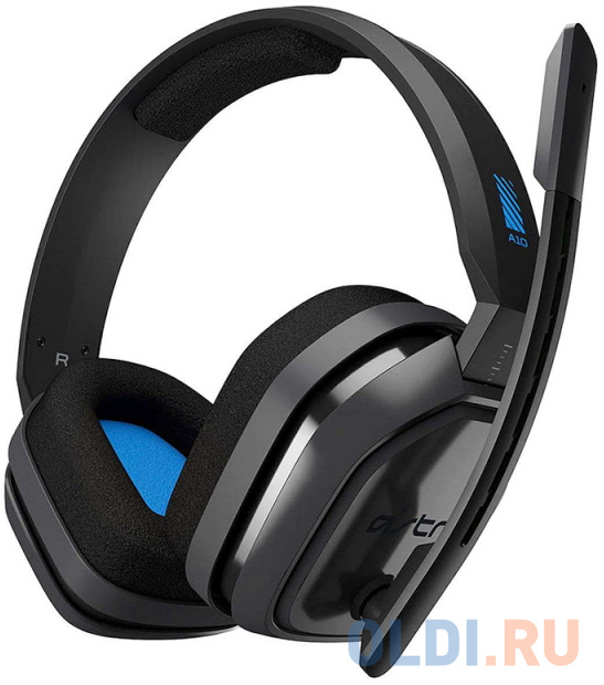 Гарнитура проводная игровая Astro Gaming A10 Headset PS4 GEN1 Grey/Blue, 3.5 MM