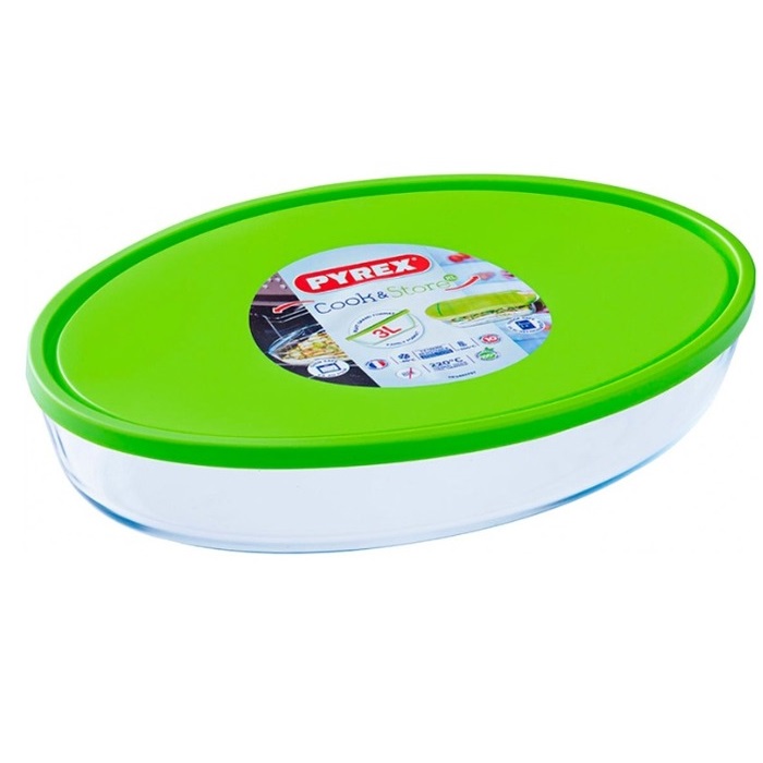 Форма для запекания Pyrex XL 346P002G 3л 35х24х6см зеленая в Москвe