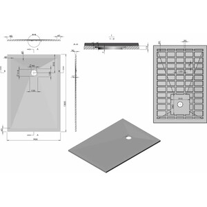 Душевой поддон Vincea VST-4SR 130х90 с сифоном, белый матовый (VST-4SR9013W, Vsph-D132)