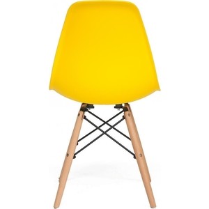 Стул TetChair Secret De Maison Cindy (Eames) (mod. 001) дерево натуральный, металл черный, сиденье yellow