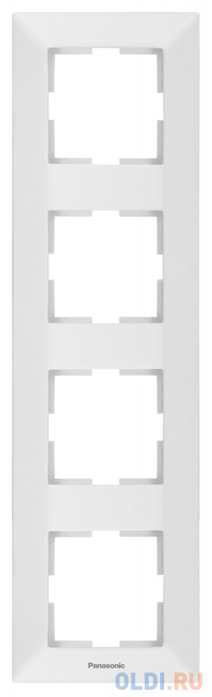 Рамка Panasonic Arkedia WMTF08142WH-RU 4x вертикальный монтаж пластик белый (упак.:1шт)