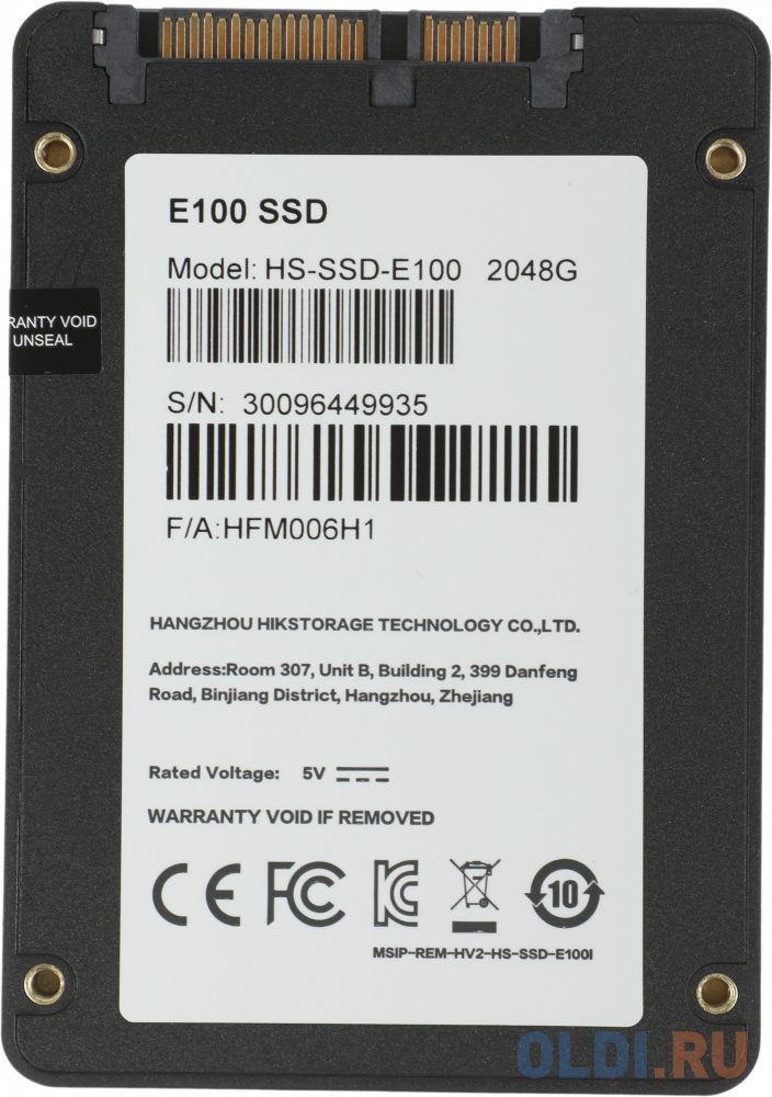 Накопитель SSD Hikvision SATA III 2Tb HS-SSD-E100/2048G 2.5"