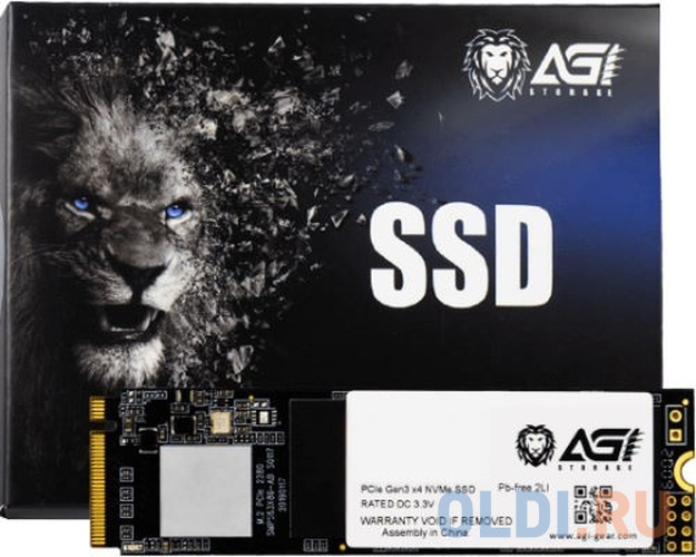 Твердотельный накопитель SSD M.2 256 Gb AGI AI198 Read 2100Mb/s Write 1700Mb/s 3D NAND TLC AGI256G16AI198