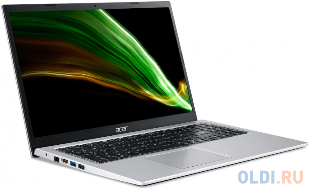 Acer Aspire 3 A315-58-31ZT 15.6"(1920x1080)/Intel Core i3 1115G4(3Ghz)/4096Mb/256SSDGb/noDVD/Int:UMA/Cam/BT/WiFi/war 1y/1.7kg/Silver/Win11Home +