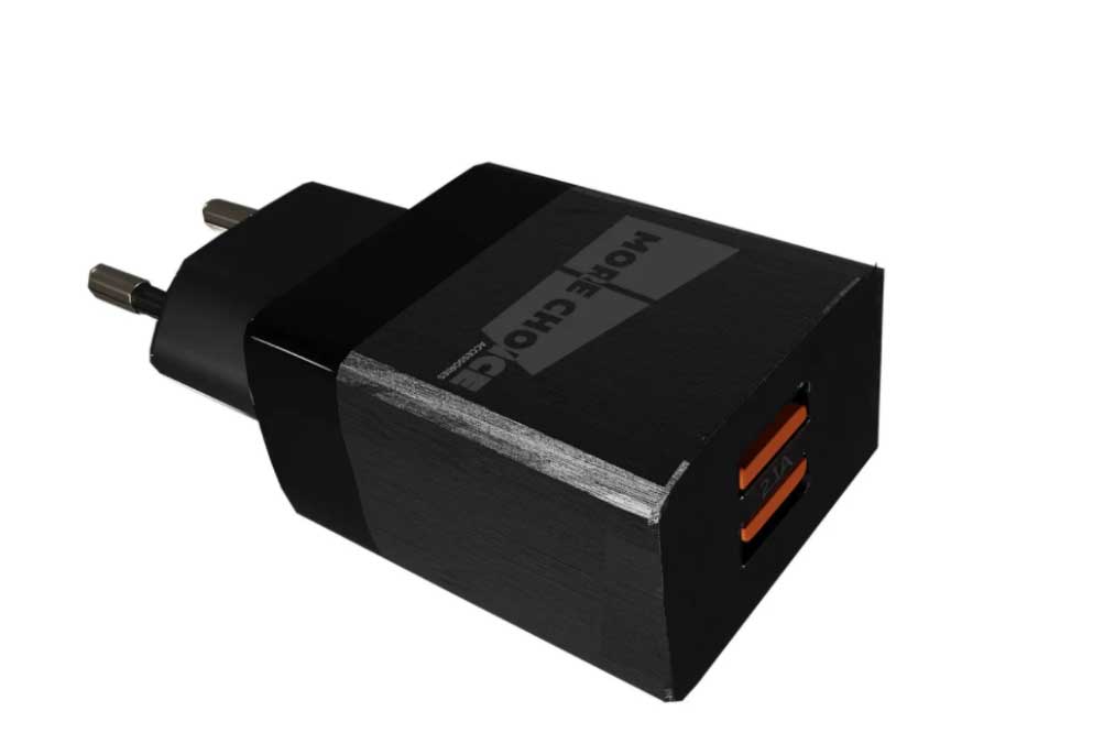 Сетевое зарядное устройство More choice 2USB 2.1A для Lightning 8-pin NC24i (Black) в Москвe