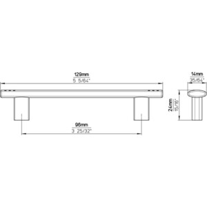 Ручка мебельная Siro 1313-130ZN5