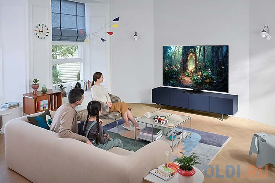 Телевизор QLED Samsung 85" QE85QN85CAUXRU Q яркое серебро 4K Ultra HD 120Hz DVB-T2 DVB-C DVB-S2 USB WiFi Smart TV (RUS)