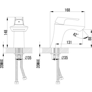 Смеситель для раковины Lemark Unit (LM4546C)