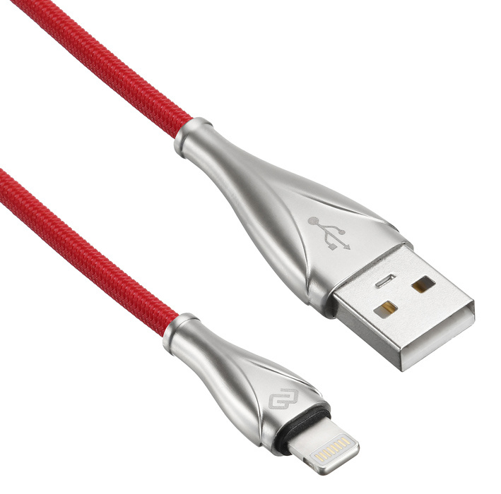 Кабель Digma LIGHT-1.2M-RED USB (m)-Lightning (m) 1.2м красный в Москвe