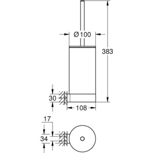 Туалетный ершик Grohe Selection хром (41076000)