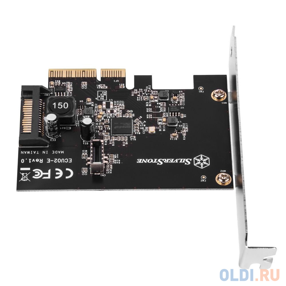 Контроллер Silverstone G56ECU02E000010 PCI Express card with USB 3.2 Gen 2 internal 20 pin Key-A connector