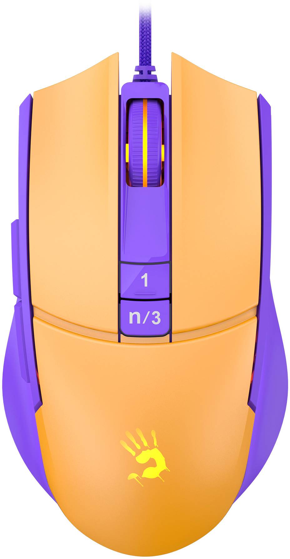 Мышь A4Tech Bloody L65 Max, желтый/фиолетовый (l65 max/royal violet)