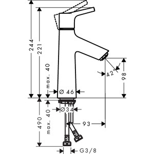 Смеситель для раковины Hansgrohe Talis S хром (72021000)